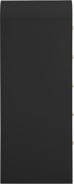 Artisto Ash Veneer / Engineered Wood / Metal Contemporary Black Chest - 34" W x 19" D x 48" H