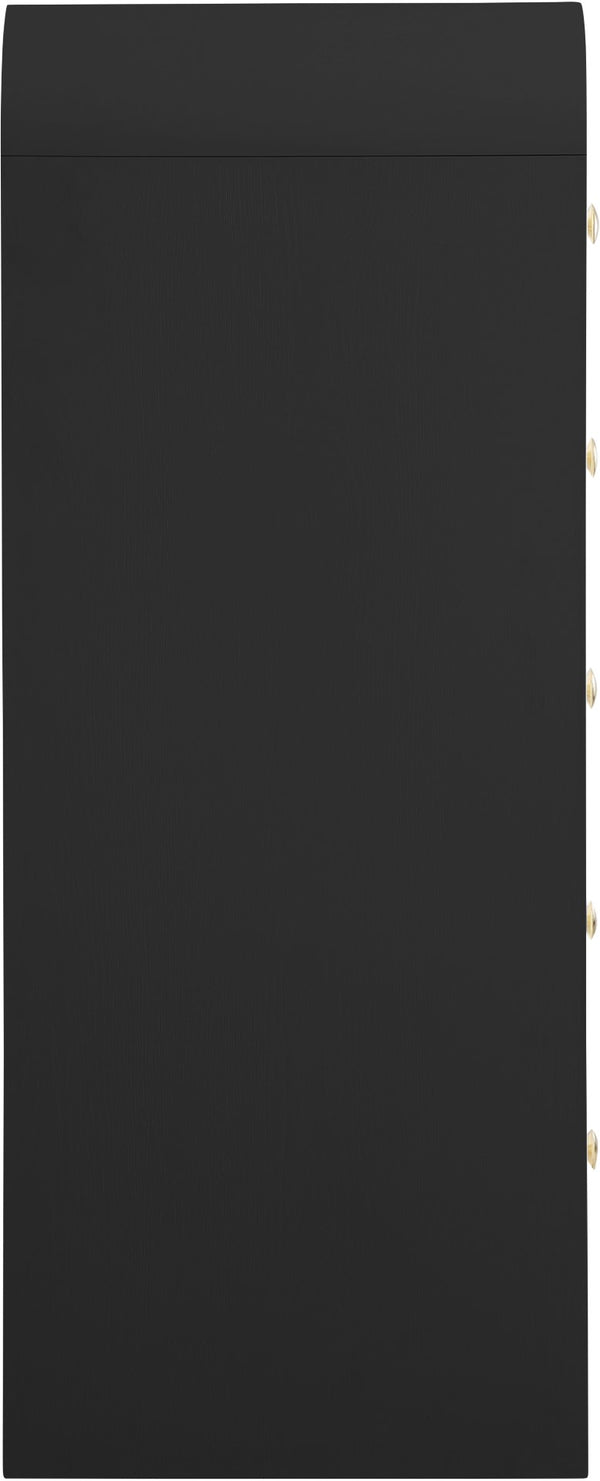 Artisto Ash Veneer / Engineered Wood / Metal Contemporary Black Chest - 34" W x 19" D x 48" H