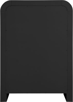 Artisto Ash Veneer / Engineered Wood / Metal Contemporary Black Chest - 34" W x 19" D x 48" H