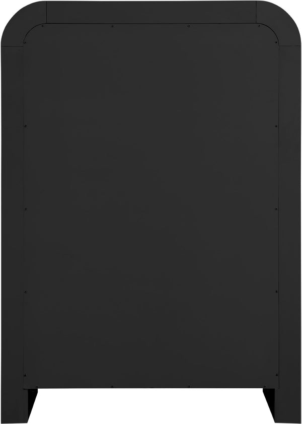 Artisto Ash Veneer / Engineered Wood / Metal Contemporary Black Chest - 34" W x 19" D x 48" H