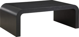Artisto Ash Veneer / Engineered Wood Contemporary Black Coffee Table - 50" W x 30" D x 18" H