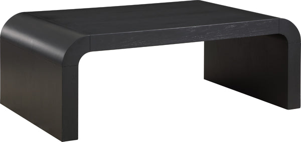 Artisto Ash Veneer / Engineered Wood Contemporary Black Coffee Table - 50" W x 30" D x 18" H