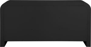 Artisto Ash Veneer / Engineered Wood / Metal Contemporary Black Dresser - 62" W x 19" D x 31.5" H