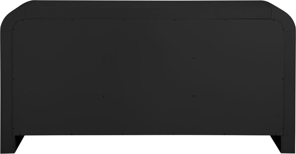 Artisto Ash Veneer / Engineered Wood / Metal Contemporary Black Dresser - 62" W x 19" D x 31.5" H