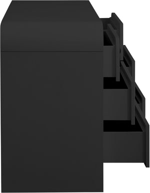 Artisto Ash Veneer / Engineered Wood / Metal Contemporary Black Dresser - 62" W x 19" D x 31.5" H