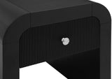 Artisto Ash Veneer / Engineered Wood / Metal Contemporary Black End Table - 24" W x 24" D x 24" H