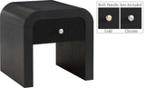 Artisto Ash Veneer / Engineered Wood / Metal Contemporary Black End Table - 24" W x 24" D x 24" H