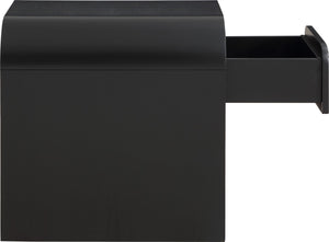 Artisto Ash Veneer / Engineered Wood / Metal Contemporary Black End Table - 24" W x 24" D x 24" H