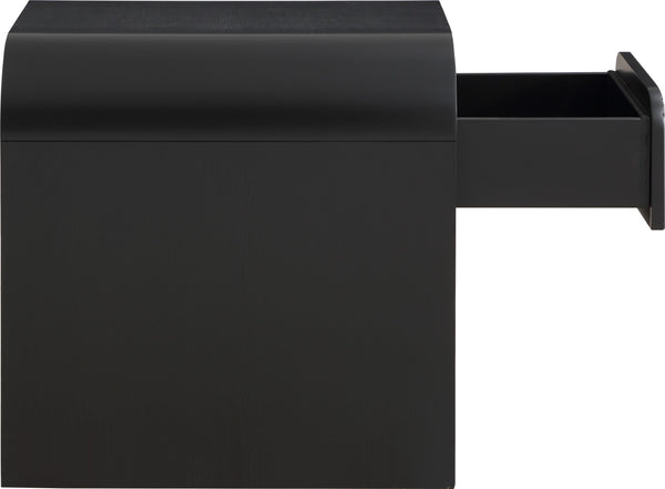 Artisto Ash Veneer / Engineered Wood / Metal Contemporary Black End Table - 24" W x 24" D x 24" H