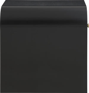 Artisto Ash Veneer / Engineered Wood / Metal Contemporary Black End Table - 24" W x 24" D x 24" H