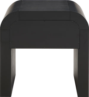 Artisto Ash Veneer / Engineered Wood / Metal Contemporary Black End Table - 24" W x 24" D x 24" H