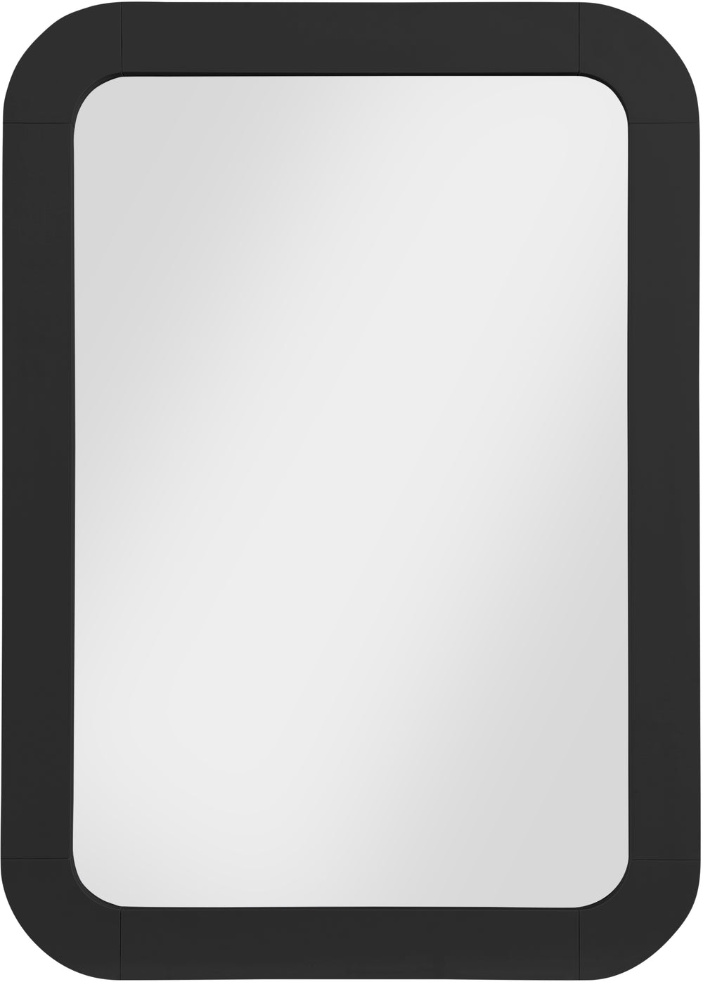 Artisto Ash Veneer / Engineered Wood Contemporary Black Mirror - 42" W x 30" D x 2" H