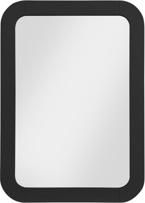 Artisto Ash Veneer / Engineered Wood Contemporary Black Mirror - 42" W x 30" D x 2" H