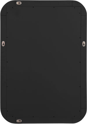 Artisto Ash Veneer / Engineered Wood Contemporary Black Mirror - 42" W x 30" D x 2" H