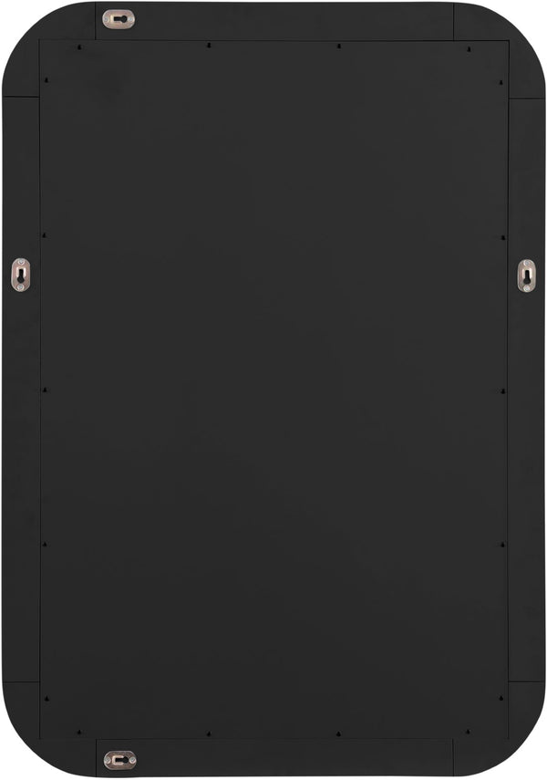 Artisto Ash Veneer / Engineered Wood Contemporary Black Mirror - 42" W x 30" D x 2" H