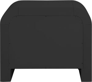 Artisto Ash Veneer / Engineered Wood / Metal Contemporary Black Night Stand - 26" W x 18.5" D x 22" H