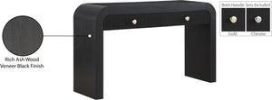 Artisto Ash Veneer / Engineered Wood / Metal Contemporary Black Console Table - 54" W x 15" D x 31.5" H