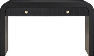 Artisto Ash Veneer / Engineered Wood / Metal Contemporary Black Console Table - 54" W x 15" D x 31.5" H