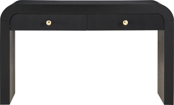 Artisto Ash Veneer / Engineered Wood / Metal Contemporary Black Console Table - 54" W x 15" D x 31.5" H