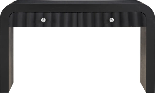 Artisto Ash Veneer / Engineered Wood / Metal Contemporary Black Console Table - 54" W x 15" D x 31.5" H