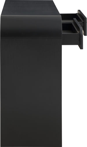 Artisto Ash Veneer / Engineered Wood / Metal Contemporary Black Console Table - 54" W x 15" D x 31.5" H