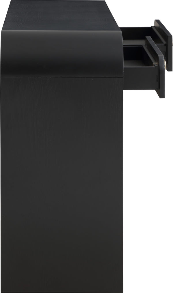 Artisto Ash Veneer / Engineered Wood / Metal Contemporary Black Console Table - 54" W x 15" D x 31.5" H