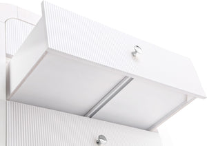 Artisto Ash Veneer / Engineered Wood / Metal Contemporary White Chest - 34" W x 19" D x 48" H