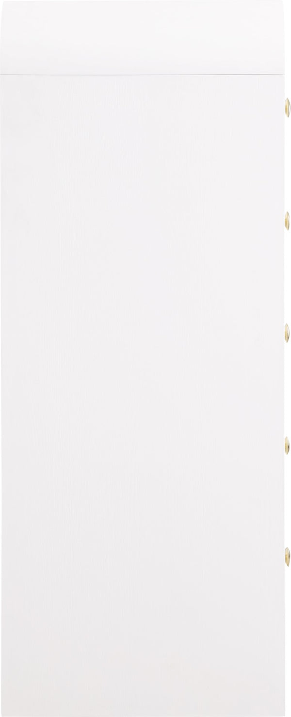 Artisto Ash Veneer / Engineered Wood / Metal Contemporary White Chest - 34" W x 19" D x 48" H