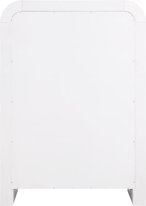 Artisto Ash Veneer / Engineered Wood / Metal Contemporary White Chest - 34" W x 19" D x 48" H