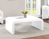 Artisto Ash Veneer / Engineered Wood Contemporary White Coffee Table - 50" W x 30" D x 18" H