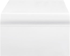 Artisto Ash Veneer / Engineered Wood Contemporary White Coffee Table - 50" W x 30" D x 18" H