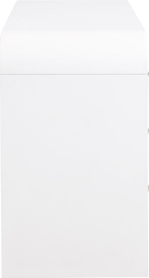 Artisto Ash Veneer / Engineered Wood / Metal Contemporary White Dresser - 62" W x 19" D x 31.5" H