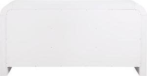 Artisto Ash Veneer / Engineered Wood / Metal Contemporary White Dresser - 62" W x 19" D x 31.5" H