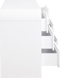 Artisto Ash Veneer / Engineered Wood / Metal Contemporary White Dresser - 62" W x 19" D x 31.5" H