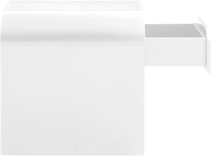 Artisto Ash Veneer / Engineered Wood / Metal Contemporary White End Table - 24" W x 24" D x 24" H