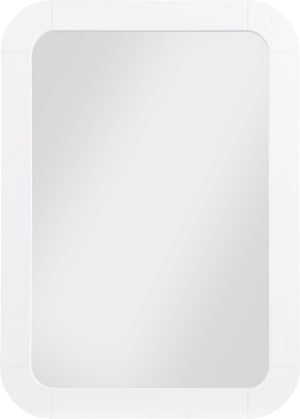 Artisto Ash Veneer / Engineered Wood Contemporary White Mirror - 42" W x 30" D x 2" H
