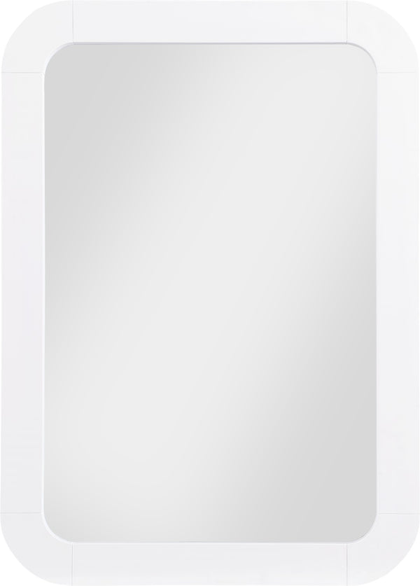 Artisto Ash Veneer / Engineered Wood Contemporary White Mirror - 42" W x 30" D x 2" H