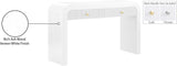 Artisto Ash Veneer / Engineered Wood / Metal Contemporary White Console Table - 54" W x 15" D x 31.5" H