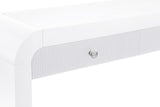 Artisto Ash Veneer / Engineered Wood / Metal Contemporary White Console Table - 54" W x 15" D x 31.5" H