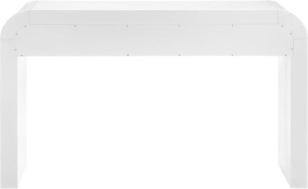 Artisto Ash Veneer / Engineered Wood / Metal Contemporary White Console Table - 54" W x 15" D x 31.5" H