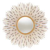 Baxton Studio Apollonia Modern and Contemporary Gold Finished Sunburst Accent Wall Mirror