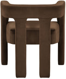 Athena Velvet / Engineered Wood / Foam Contemporary Brown Velvet Dining Chair - 25" W x 21" D x 27" H