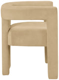 Athena Velvet / Engineered Wood / Foam Contemporary Camel Velvet Dining Chair - 25" W x 21" D x 27" H