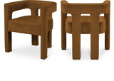 Athena Velvet / Engineered Wood / Foam Contemporary Saddle  Velvet Dining Chair - 25" W x 21" D x 27" H