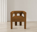 Athena Velvet / Engineered Wood / Foam Contemporary Saddle  Velvet Dining Chair - 25" W x 21" D x 27" H