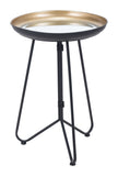 Foley Glass, Steel Modern Commercial Grade Accent Table