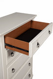 Alpine Furniture Winchester 5 Drawer Chest, White 1306-W-CH White Pine Solids 36 x 18 x 54