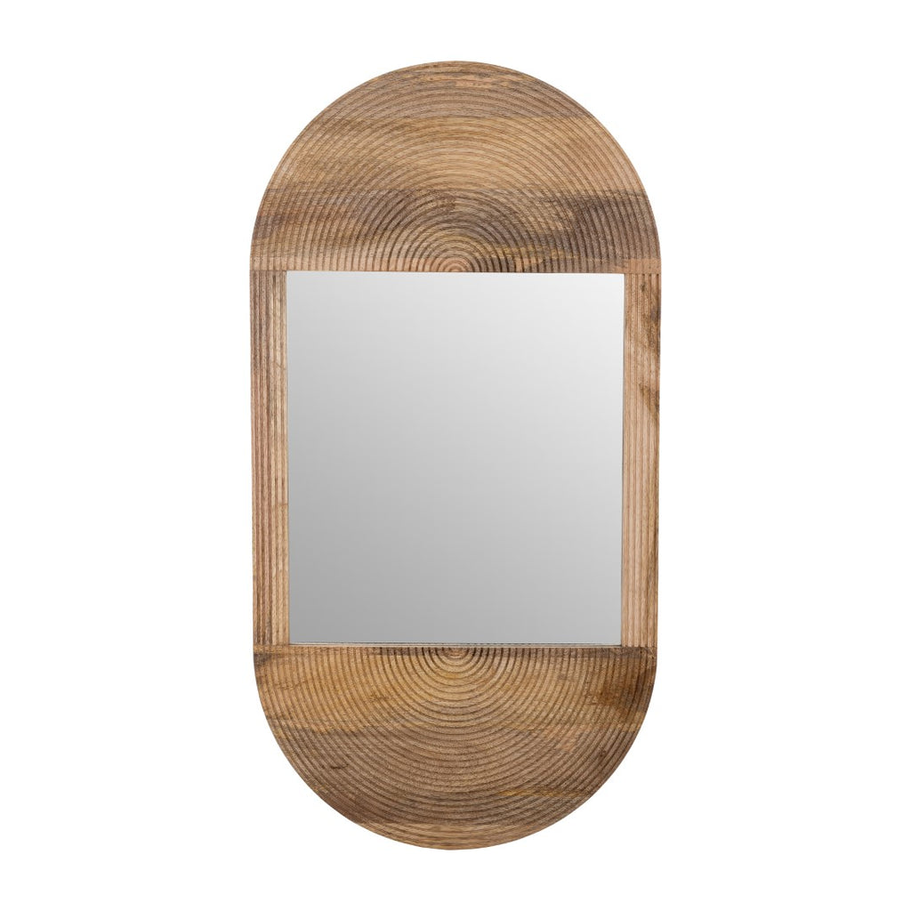 Sagebrook Home Contemporary Wood, 34"lx18"w Oval Mirror, Brown 17612 Brown Mango Wood