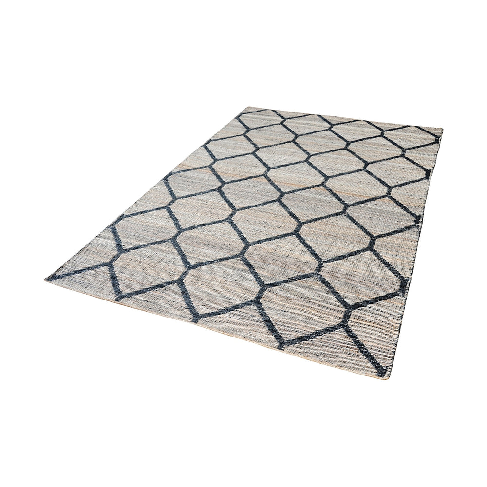 Econ Jacquard Weave Jute Rug - Eco-Friendly Comfort with Urban Chic Design for Any Home Decor