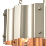 Clausten 17'' Wide 3-Light Semi Flush Mount - Matte Nickel